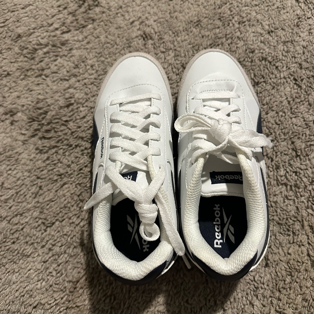 Reebok Classic White and Navy Shoes